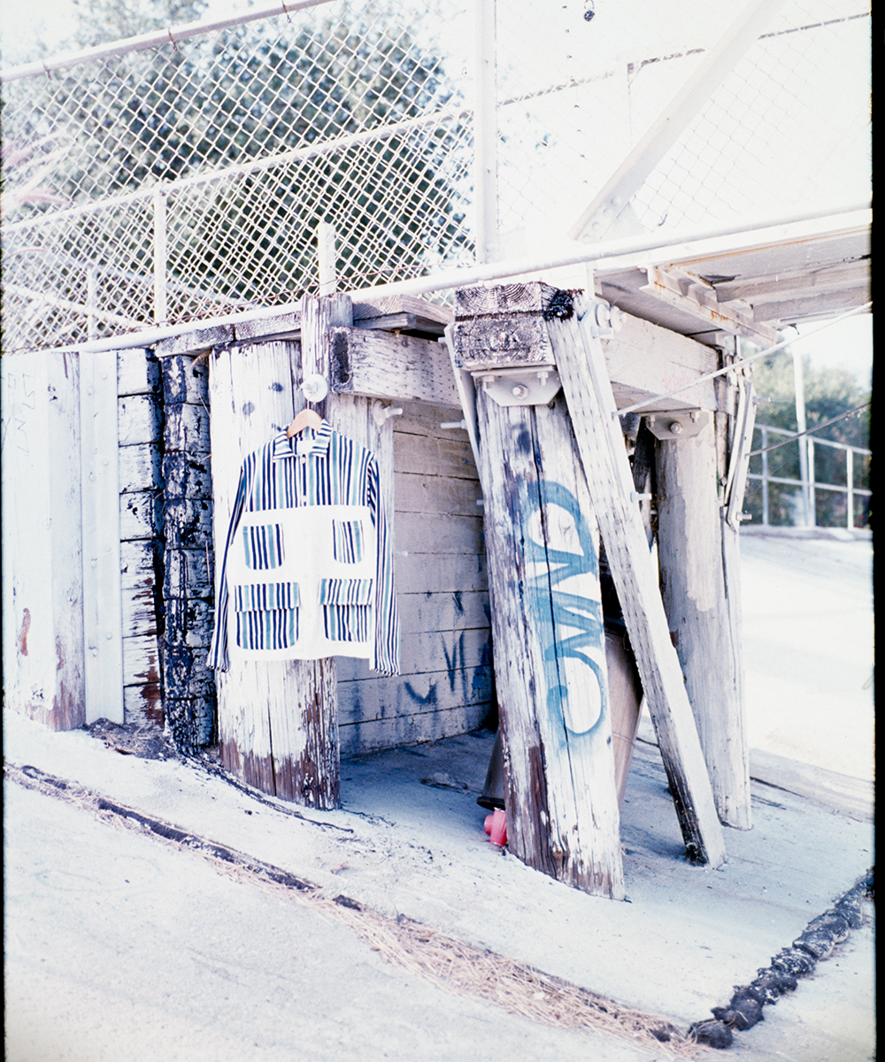 Indigo and Natural Stripe Market Coat (M)