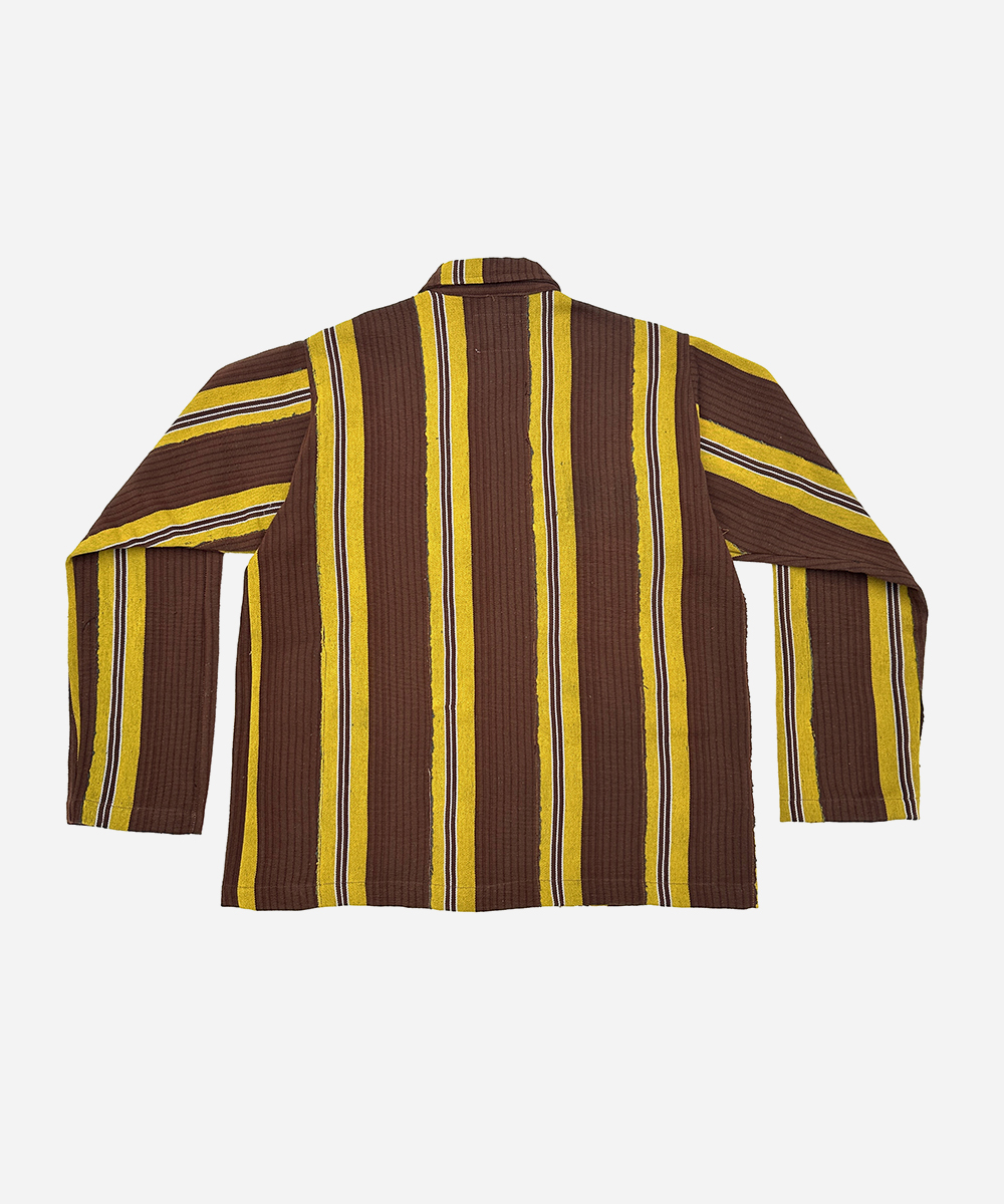 Cocoa and Honey Stripe Market Coat (M)