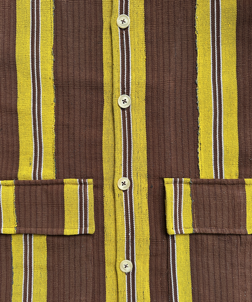 Cocoa and Honey Stripe Market Coat (M)