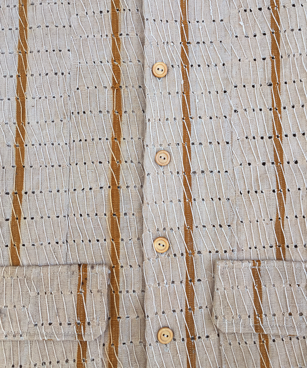 Ginger Stripe Aso Oke