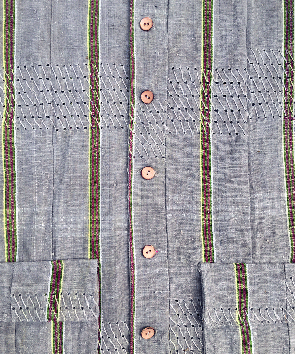 Green Stripe Aso Oke