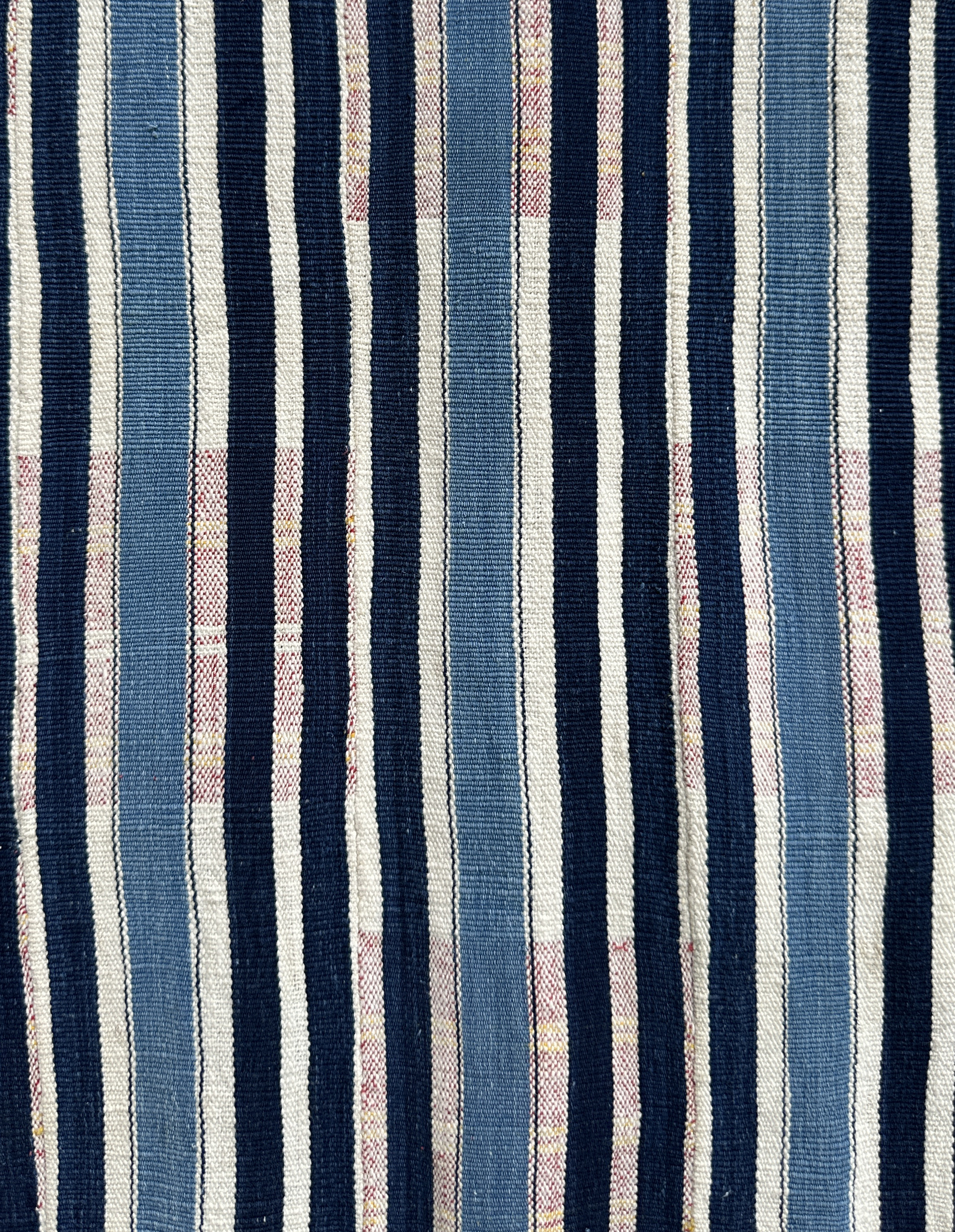 Indigo and Natural Stripe Market Coat (M)